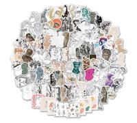 100PCS Famous Paintings & Sculptures Art stickers,Famous Painting Stickers,Artist Stickers,Scrapbooking Sticker,Western Retro Oil Painting Style Sticker,Guitar Bicycle Luggage Waterproof Stickers Pack