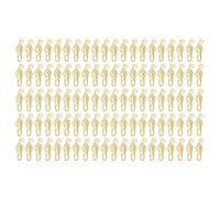 100Pcs Fancy Paperclips Music Note Style Metal Box Packed Cute Paper Clips Notebook Scrapbook (Gold)