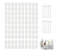 100Pcs Faucet Filter Cotton Bags with 10 Fastening Bands, Tap Water Filter