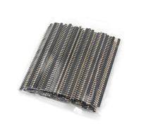 100Pcs Female Straight 40-Pin Pitch 2.54mm Single Row Gold Plated Round Pin Header Strip MQXFCZUX