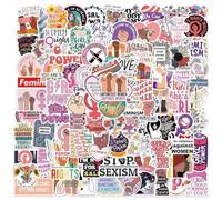 100pcs Feminist Sticker Stickers Cute Aesthetic Stickers Diy Waterproof Decal Women's Rights Stickers for Laptop Luggage