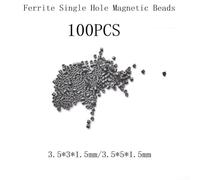100pcs Ferrite Beads 3 5x3 5mm Hollow Filter Rings for Noise Reduction on Wiring Harnesses and Electronic Device Cables (3.5 * 5 * 1.5mm)