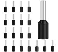 100Pcs Ferrules 1.5mm², Hanibos Insulated Bootlace Ferrule Wire Terminal Ferrules Crimp Connector Black Cord Pin End Terminals Crimp Ferrules Wire Connector E1508