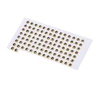 100Pcs Fish Eyes 5mm Durable 3D Round Soft DIY Lightweight Delicate Fishing Lure Eyes (Gold)