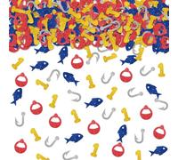 100pcs Fishing 1st Birthday Confetti, Fishing One Birthday Table Confetti, Fish Bobber Paper Scatters, Under The Sea Themed 1st Anniversary Party Table Decoration