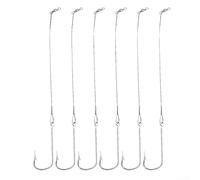 100Pcs Fishing Leaders, Steel Fishing Leader Line Wire With Hook Fishing Leash Leashes For Saltwater And Freshwater, 21 * 1.7cm