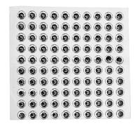 100PCS Fishing Lure Eye 9mm 3D Realistic Lifelike Simulation Fishing Eyes for DIY Bait Making Resin Material Lightweight Durable (Silver)