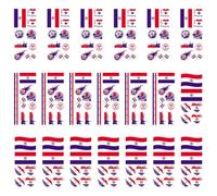 100pcs Flag Temporary Tattoos for 2026, Waterproof Tattoo Stickers for Face & Body, National Tattoos, Soccer Party Supplies football Fans (N)