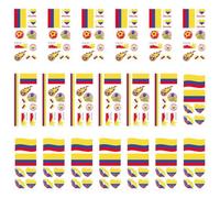 100pcs Flag Temporary Tattoos for 2026, Waterproof Tattoo Stickers for Face & Body, National Tattoos, Soccer Party Supplies football Fans (J)