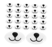100pcs Flat Bottom Oval Acrylic Doll for Crochet Animals Safety Mouths Craft Supplies for Stuffed DIY Nose Making Accessories