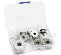 100Pcs Flat Penny Washers 5 Sizes Stainless Steel Large OD Flat Repair Washer Plain Round Chrome Washers for Screws & Bolts