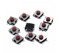 100PCS Flat Red SMD 5Pin 6x6 Tact Push Button Switch 6 * 6 * 3.1MM Micro Switch 6x6x3.1mm