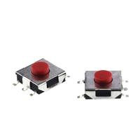 100PCS Flat Red SMD 5Pin 6x6 Tact Push Button Switch 6x6x3.1mm Mic ro Switch 6 * 6 * 3.1mm