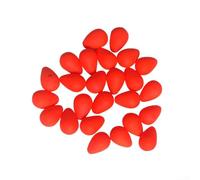 100pcs Float Tip Tail Eye Catching Beans with Center Hole Visual Beads for Float Top Indicator Fishing (100pcs Red)