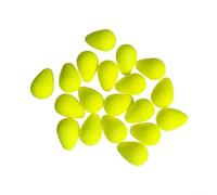 100pcs Float Tip Tail Eye Catching Beans with Center Hole Visual Beads for Float Top Indicator Fishing (50pcs Yellow)