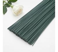 100Pcs Floral Flower Wire, 2mm x 30cm Green Florist Wire Stems