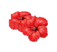 100Pcs Floral Paper Napkins - Red Flower Shaped Party Napkins with Red Flower Pattern Decor for Wedding, Birthday, Baby Shower, Garden Gatherings, Bridal Shower, and Floral Event Decorations