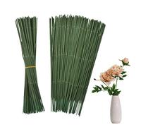 100PCS Floral Wire Stems,Green Florist Decor Wire Ideal for DIY Craft,Flexible Thin Stub Wire,7.08inch Floral Plant Stakes Stem Wire Bouquet Wire Floristry Stem Wires for Artifical Flowers