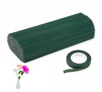 100pcs Florist Wire Stems, Floral Wire Floral Tape Florist Tape Green