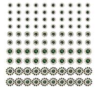 100Pcs Flower Sew on Rhinestones Mixed Size, Gold Bottom Hole gre | Colorful Sew on Rhinestones Crystal Flatback Rhinestones for Clothing Hat Bag Sewing
