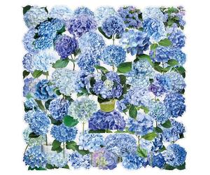 100Pcs Flower Theme Sticker, Aesthetic Sticker, Hydrangeas