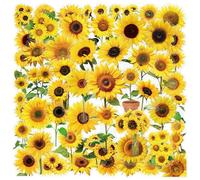 100Pcs Flower Theme Sticker, Aesthetic Sticker, Sunfl ower