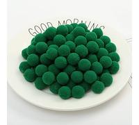 100Pcs Fluffy Assorted Pom Poms Balls for DIY Creative Crafts Decorations (3cm-Green)
