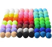 100Pcs Fluffy Assorted Pom Poms Balls for DIY Creative Crafts Decorations (3cm-Multicolor)
