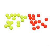 100pcs Foam Floats Ball Beads Beans Fishing Float Bottom Rig Rigging Material Mixed Sizes 6.5-12mm for Coarse Carp Match Fishing Tackle(10# yellow)