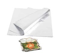 100Pcs Foil Liner Burger Foil Wraps,Aluminum Silver Sheets, 11.8×11.8inch Kitchen Catering Aluminium Roll Sheets Kitchen Roll Baking for BBQ Roasting