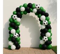 100pcs Football Party Balloons Arch Kit Soccer Theme Decorations for Boys Birthday Baby Shower Sports Events Green Black and White Balloon Garland
