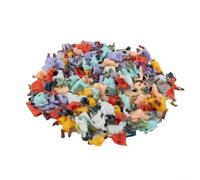 100Pcs For HO Scale Painted Figures 1:87 Sitting People for Model Train Layouts, Random Mixed Batch ABS Passenger Miniatures for Railway Diorama Scene Building