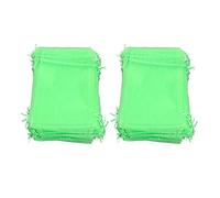 100PCS Fruit Netting Bag, Reusable Green Netting Cover Bags Drawstring Mesh Fruit Protectors Garden Mesh Barrier Bag for Plant Flower Fruit Trees Green (10 * 15cm)