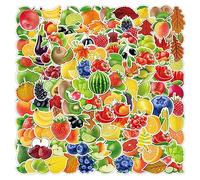 100PCS Fruits and Vegetables Stickers for Teens Adults,Cute Cartoon Realistic Vegetable Waterproof Decals for Laptop Scrapbook Cup Water Bottle Phone Guitar Luggage Kids Classroom Party Supplies