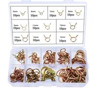 100PCS Fuel Line Hose Clips Water Pipe Air Tube Silicone Vacuum Hose Clamp Fastener 5mm, 6mm, 7mm,8mm, 9mm, 10mm, 11mm, 12mm, 13mm, 14mm