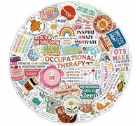 100Pcs Funny Occupational Therapy Stickers and Decals for Water Bottle, Laptop- Occupational Therapy Gifts, OT Day Party Decorations and Favors - Physical Therapist Stickers - Gift for Women & Men