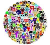 100Pcs Funny Sprunki Stickers Cute Cartoon Video Game Stickers Waterproof Vinyl Music Decals for Laptop, Skateboard, Guitar, Suitcase, Water Bottles