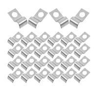 100pcs Galvanized Iron P Shaped Single Side Pipe Clip | Screw Mount Fastening, Wall Mounting Support, Silver Corrosion Resistant Coating, for DIY Homeowners and Electricians