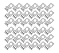 100pcs Galvanized Iron Pipe Clamp, P Shaped Single Side Fixing Clip | Water Pipes and Hoses, Fast Screw Install, Wall Mounting, Reusable Outdoor Hardware