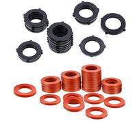 100Pcs Garden Hose Washer Rubber, Heavy Duty Rubber Washer Fit All Standard 3/4 Inch Garden Hose and Water Faucet Fittings (Black+Red)