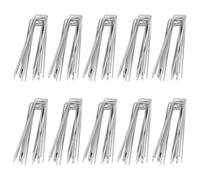 100Pcs Garden Stakes, 4 Inch U-Shaped Landscape Staples Sturdy Ground Anchors for Weed Barrier Fabric, Irrigation Tubing, Yard Lawn, Tent Pegs