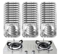 100Pcs Gas Stove Burner Liners, 8.5 Inch Aluminum Foil Stove Top Covers for Gas Burners, Disposable to Catch Oil, Grease