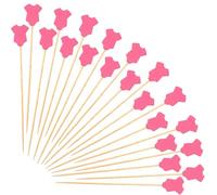 100PCS Gender Reveal Cocktail Picks Pink Girl Theme Decor Baby Shower 4.7 Inch