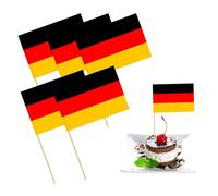 100Pcs German Toothpick Flags, German Flags, Food Flags, Flag Decorations, Cupcake Toppers, Mini Toothpick Flags