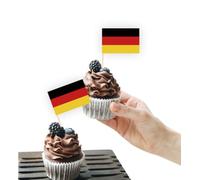 100PCS Germany Flag Cake Topper,German Cupcake Stand For Party Decoration Supplies
