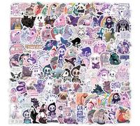 100pcs Ghost Stickers Cute Spooky Stickers Pink Purple Goth Sticker Waterproof Kindle Sticker for Scrapbook Water Bottles Laptops Skateboards