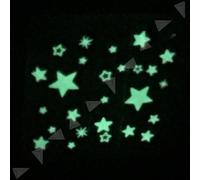 100Pcs Glow in The Dark Real Moon + Stars Stickers Decals Ceiling Wall Bedroom