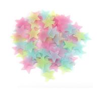 100PCS Glow in The Dark Star Stickers 3D Luminous Stars Wall Stickers Florescent Wall Decals for Ceiling Walls Kids Baby Girl Boy Bedroom Living Room Decoration (3mm)