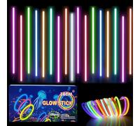 100Pcs Glow Sticks Party Packs with Connectors,20cm Glowsticks,Glow in the Dark Supplies,Long Lasting Glow Stick Necklaces Bracelets Glasses Accessories for Kids Adults Birthday Easter Party Supplies