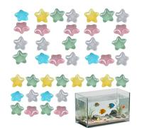 100PCS Glowing In The Dark Star Stones, Mini Luminous Star-Shaped Resin Pebbles, Mixed Color Decorative Rocks For Outdoor Garden Aquarium Yard Walkway